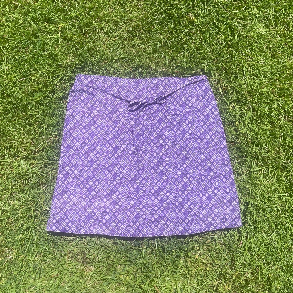 Y2K As If Exact Change Purple Shades Stunning Print Geometrical Shapes Size 11